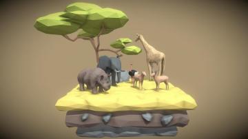 Low Poly Animals 3d Model By Edwinrc Edwin3d
