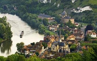 Wallpaper Normandy France Valley Top River