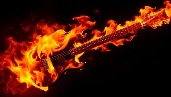 Guitar On Fire Wallpaper