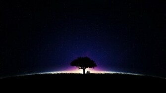 Desktop Wallpaper Drawn Stars In The Night Sky