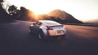 Nissan 370z Warm Sunlight Sunset Tuning Wallpaper