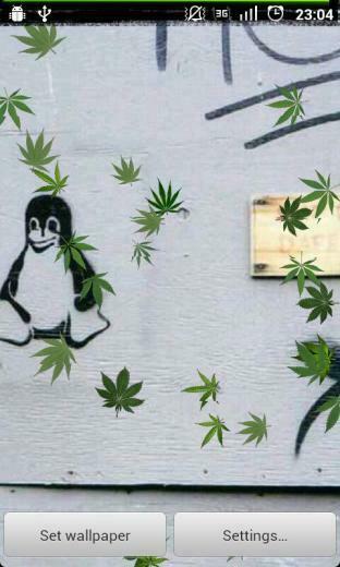 Falling Weed Live Wallpaper Screenshot