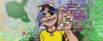 Wallpaper Gorillaz Sigarette Arm Wall Graffiti