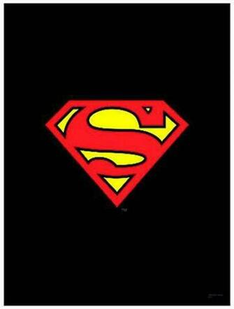 Dc Heroes Wall Scroll Superman Logo Black Westfield Comics