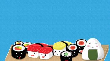 Cartoon Sushi Wallpaper Top Background