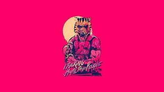 Miami Action Shooter Fighting Hotline Payday Poster Wallpaper