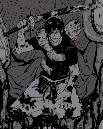 Toji Fushiguro Posing Fiercely On A Striking Background