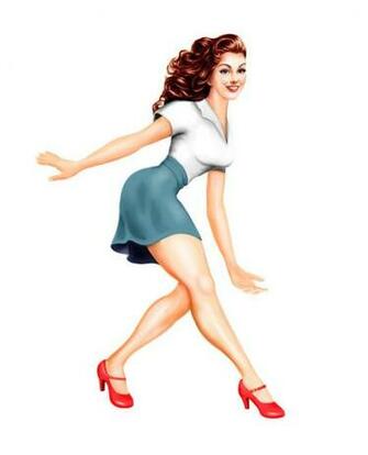 Commission Plaza Lanes Pin Up Girl Bowling By Carrera3187 On
