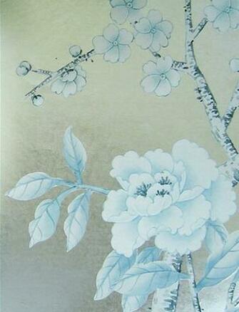 Hand Painted Wall Paper Grasscloth Wallpaper