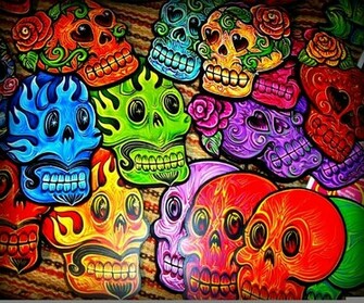 Colorful Skulls Android Wallpaper Best