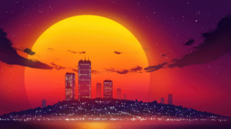 Sunset City Scenery 4k Wallpaper iPhone HD Phone 7501l