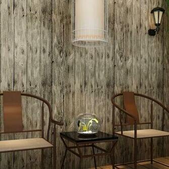 Vintage White Washed Faux Wood With Knots Pvc Wallpaper X394