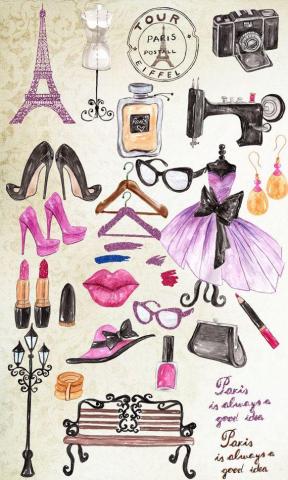 Paris Fashion Clipart Eiffel In