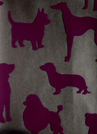 Best In Show Flock Wallpaper Gunmetal Metallic With