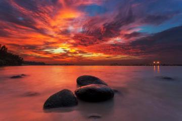 Beach Sunset Wallpaper And Background Image