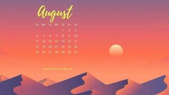 August Calendar Image For Desktop Background