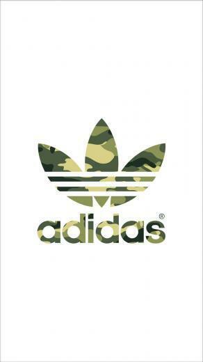 Adidas Logo Camouflage Pattern iPhone Wallpaper