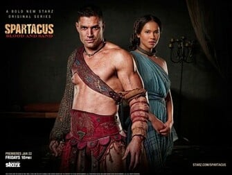 Crixus Naevia Spartacus Blood Sand Wallpaper