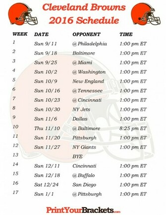 Home Cleveland Browns Schedule