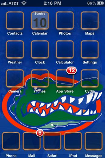The Add On Installs A Blue Florida Gators Wallpaper