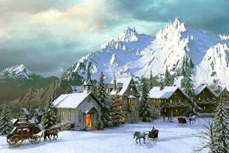 Christmas Village Wallpaper