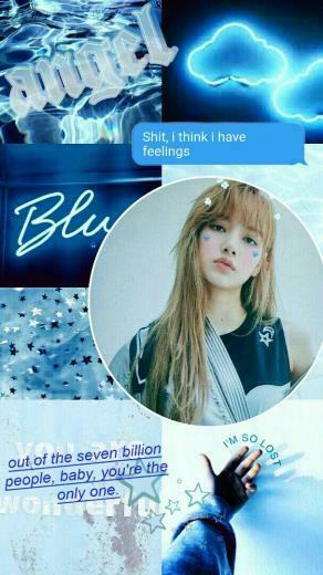 Blackpink Lisa Lalisa Manoban Blue Pastel Aesthetic Edit