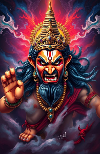 Angry Vishnu Wallpaper