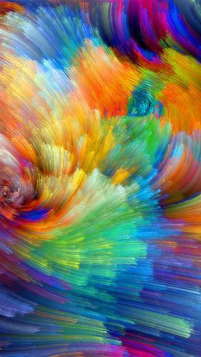Colorfully Abstract Parallax Wallpaper Sized For iPhone