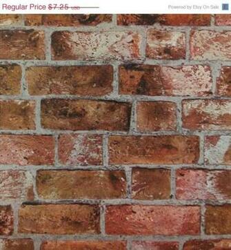 Red Brick Wall Wallpaper Mill White