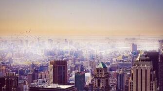 Hazy City Wallpaper