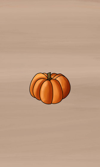 Minimalist Cute Pumpkin Art Picture Wallpaper