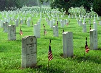 Memorial Day Art Patriotic Background Arlington National Cemetery