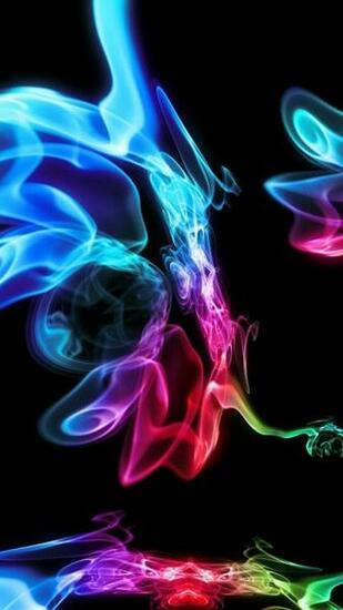 Abstract Multicolor Smoke Black Background Wallpaper