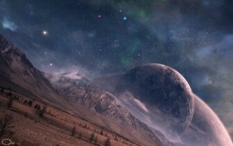Wallpaper With An Alien Planet Space