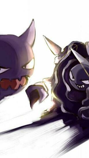 Pokemon Purple Haunter Cloyster White Background