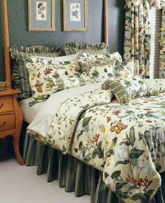 Waverly Williamsburg Garden Image Piece Queen Comforter Set Brand