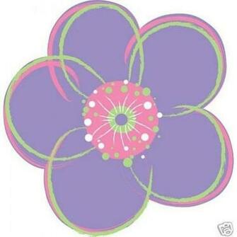 Wall Pops Poppie Flower In Purple Wpf93730 All Walls Wallpaper