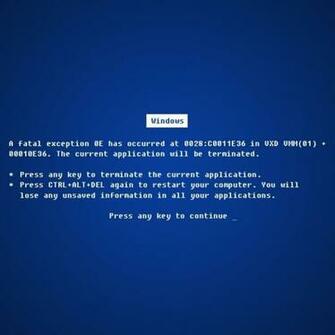 Blue Screen Of Death Desktop Wallpaper