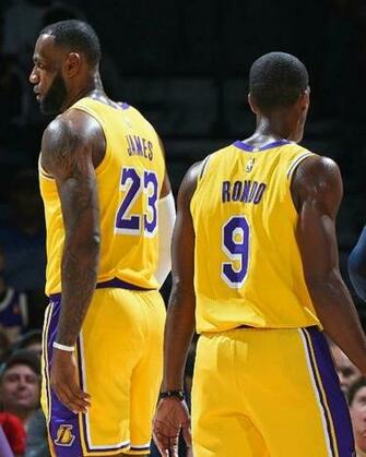 Lebron James And Rajon Rondo Los Angeles Lakers