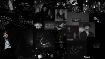 Aesthetic Dark Wallpaper Jungkook Black