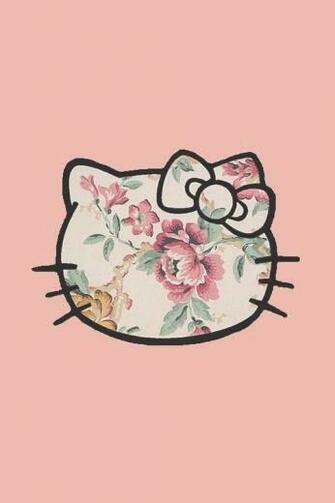iPhone Wallpaper Floral Hello Kitty Background
