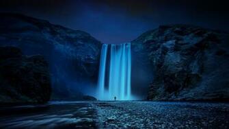 Beautiful Skogafoss Waterfall HD Wallpaper Wallpaperfx