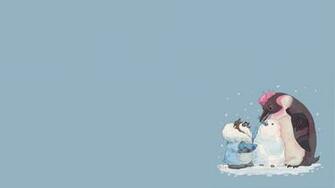Penguins Making Snowman Wallpaper Overwatch Birds Mei