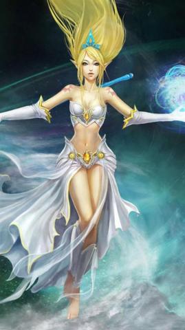 Lol Anime Moon Goddess iPhone Wallpaper