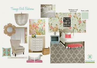Anthropologie Wallpaper Bedroom Watercolor Peony