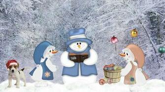 Country Snowman Wallpaper