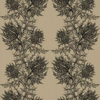 Timorous Beasties Thistle Linen Fabric For Paul