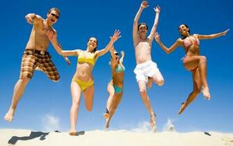 Happy People Wallpaper Stock Photos