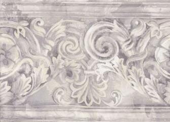 Grey White Stone Column Molding Wallpaper Border Victorian