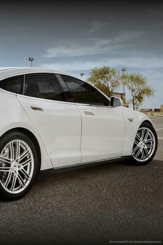 Aez Cliff Tesla Model S Back Wallpaper For iPhone